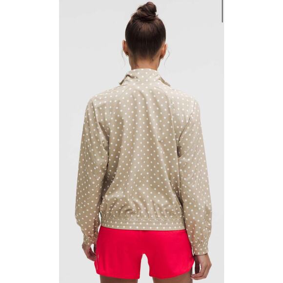 Lululemon Adapted State Track Jacket SPSO Size 0 Polka Dot W3IUDS - Picture 2 of 6